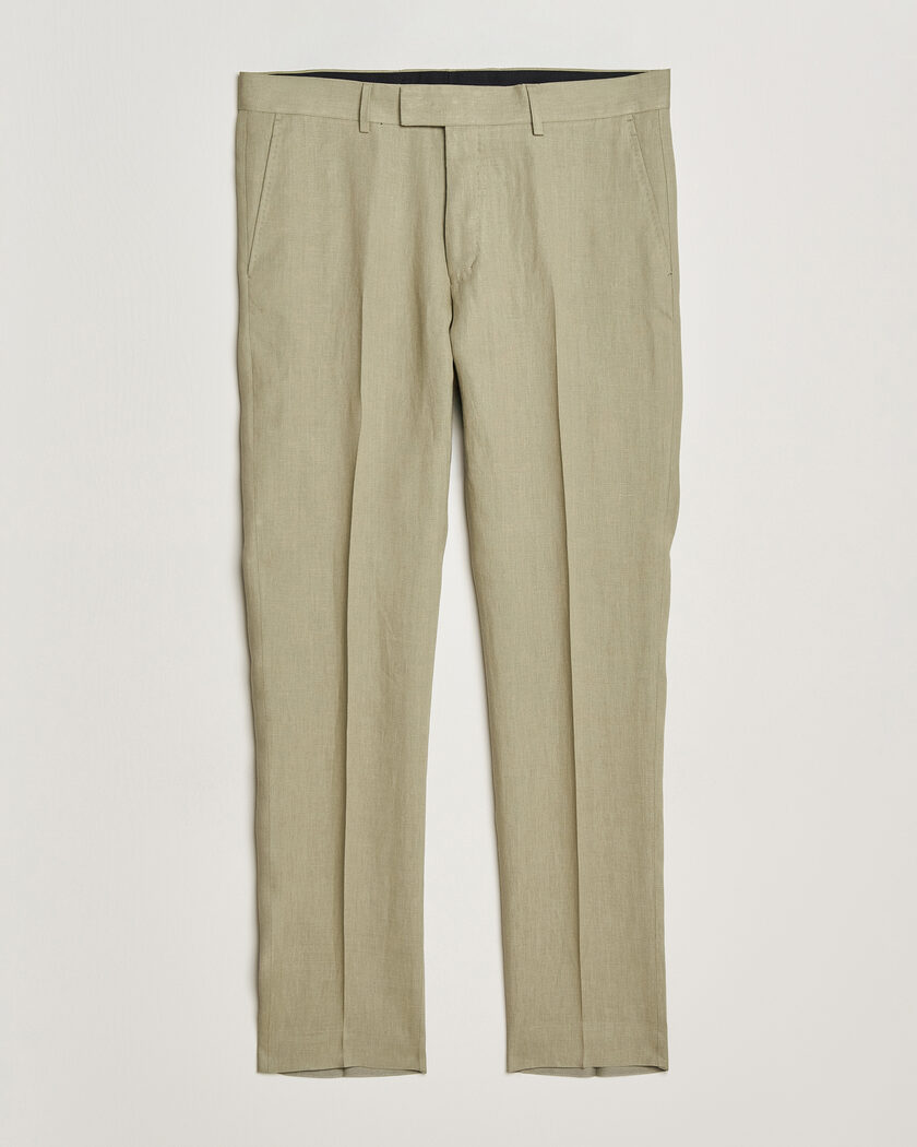 Tiger of Sweden Tenuta Linen Suit Trousers Mole – Vert