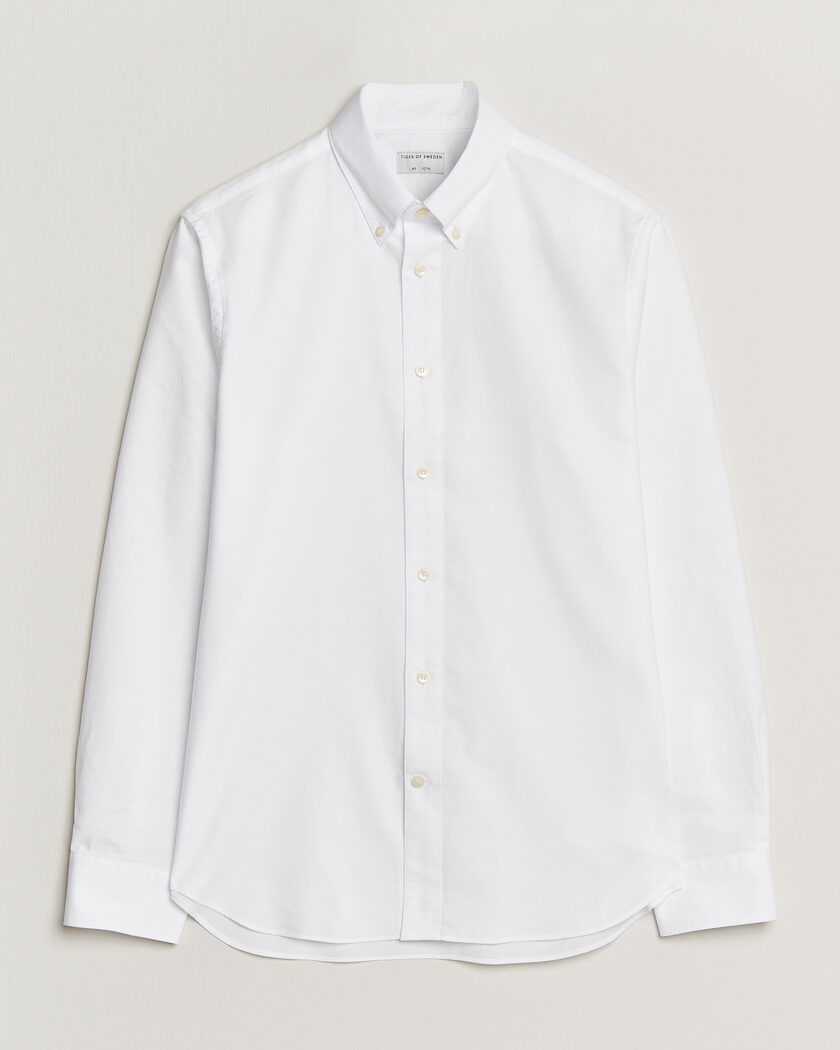 Tiger of Sweden Bjorn Oxford Shirt Pure White – Blanc