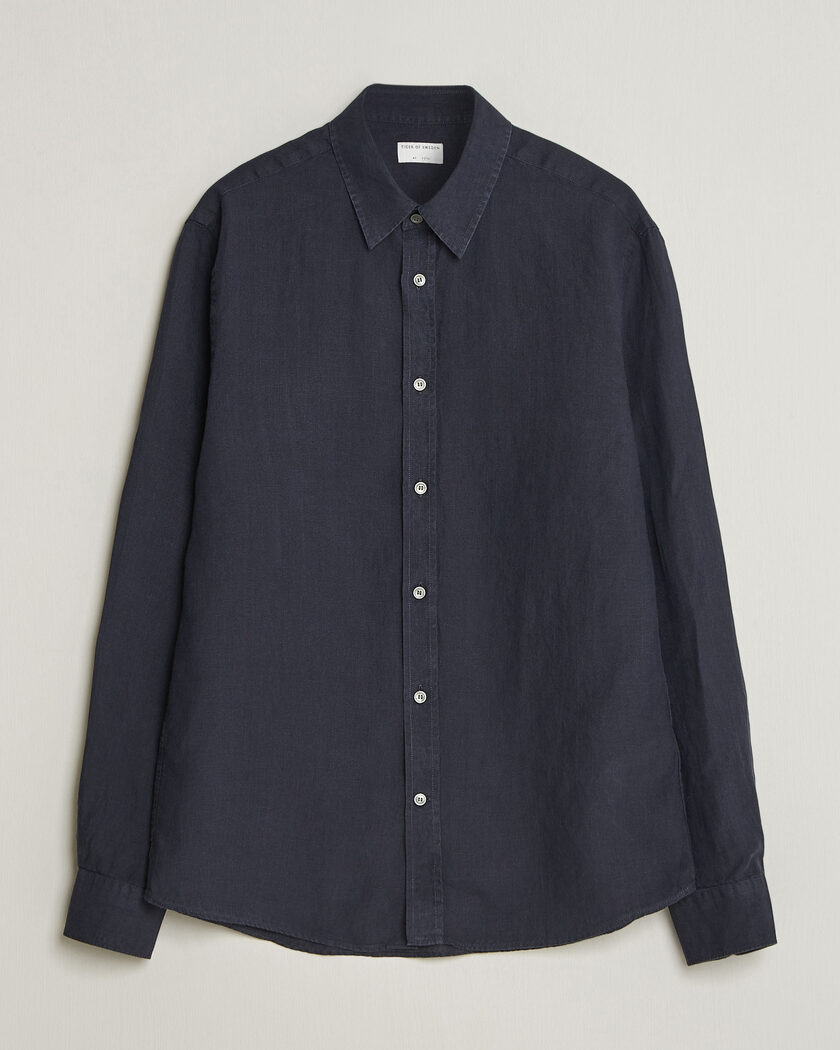 Tiger of Sweden Spenser Linen Shirt Midnight Blue – Bleu