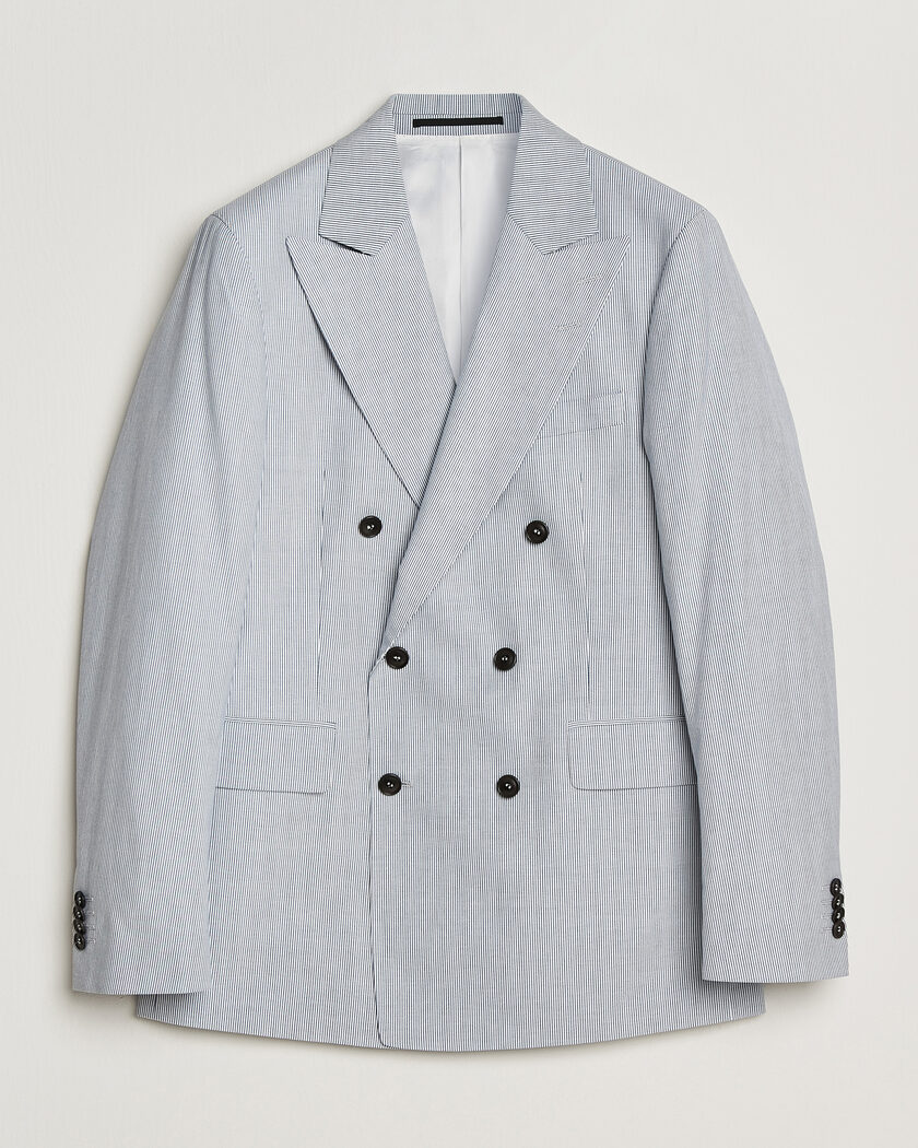  Tiger of Sweden Ease Cotton Double Breasted Blazer Thunder Blue – Bleu