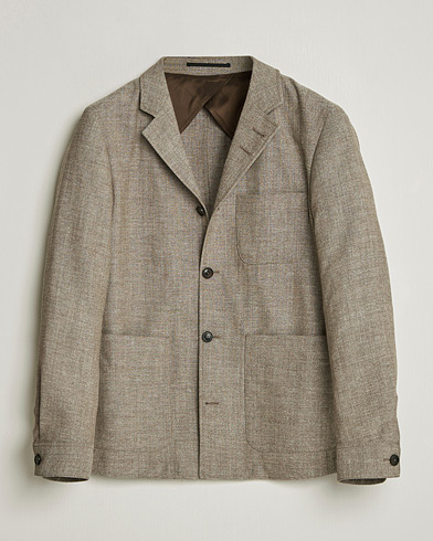 Tiger of Sweden Harrison Wool/Linen Blazer Sawgrass Brown – Marron
