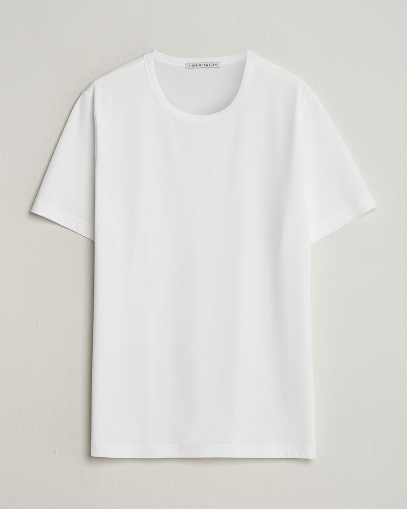 Tiger of Sweden Olaf Mercerized Cotton T-Shirt Pure White – Blanc