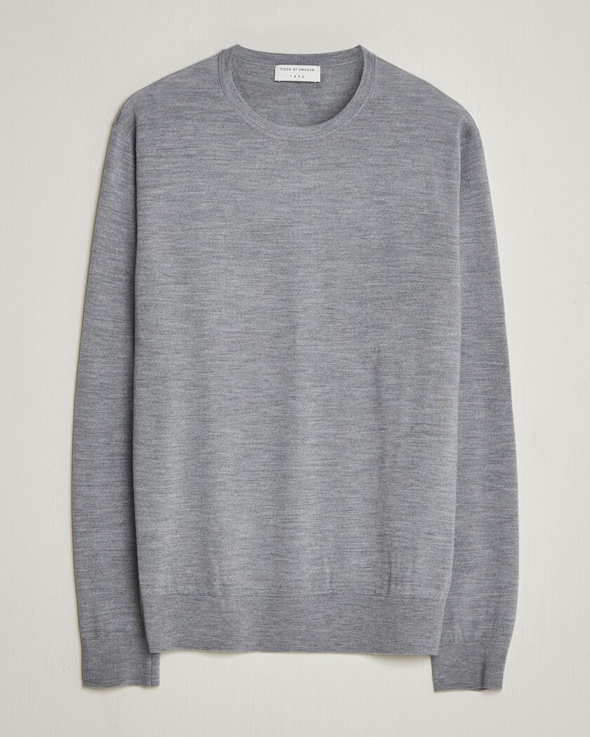 Tiger of Sweden Connor Crew Neck Pullover Grey Melange – Gris