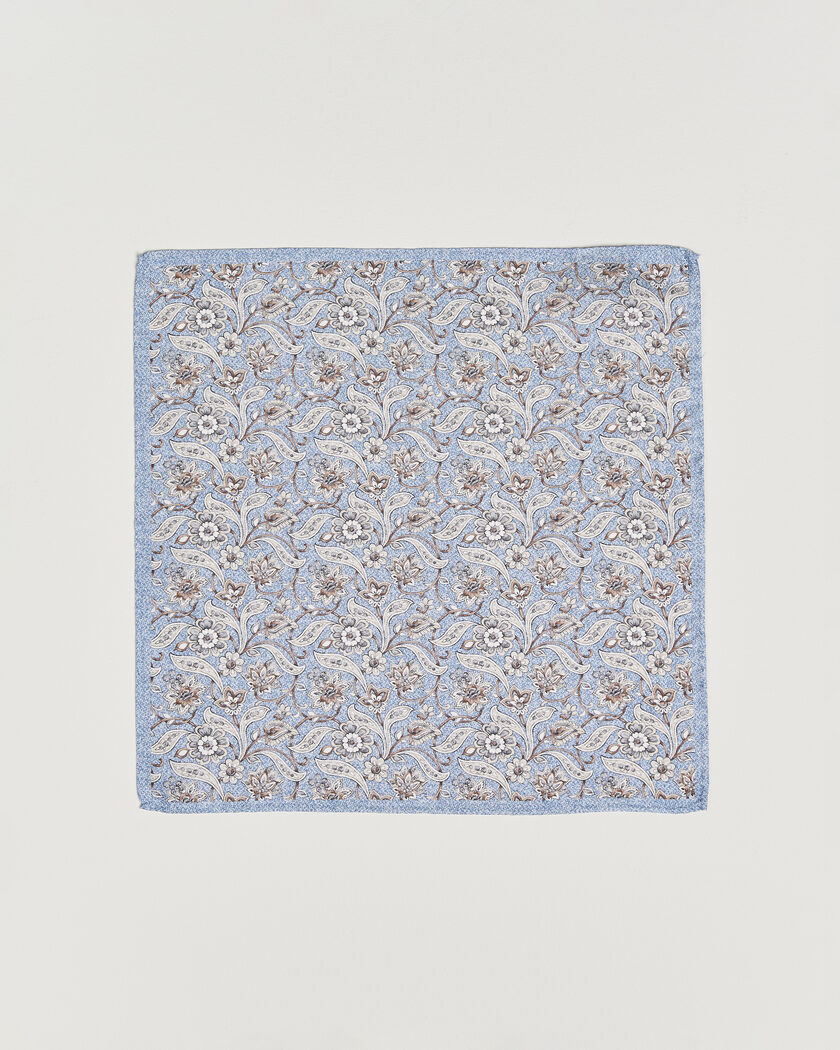 Amanda Christensen Silk Oxford Large Flower Pocket Square Blue – Bleu