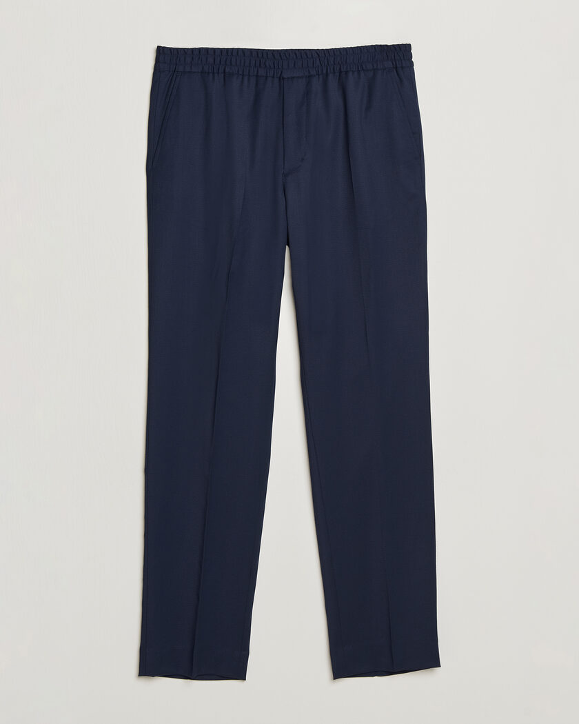Filippa K Theo Relaxed Wool Trousers Ink Navy – Bleu