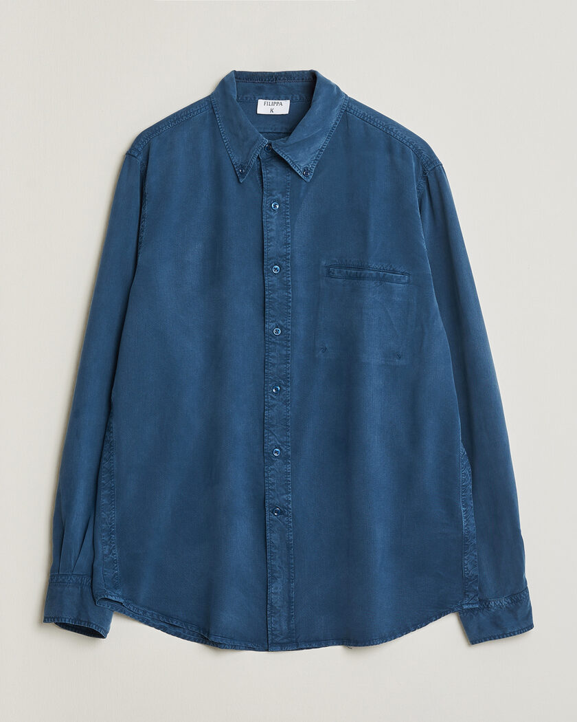 Filippa K Zack Lyocell Shirt Night Teal – Bleu