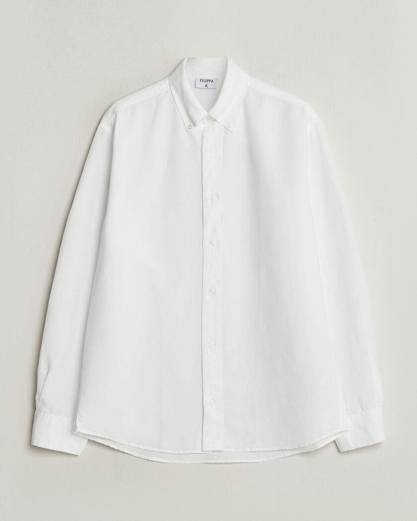 Filippa K Relaxed Cotton/Linen Shirt White – Blanc