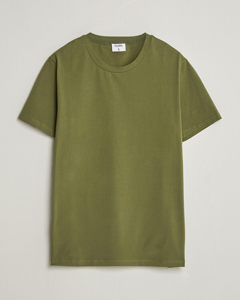 Filippa K Soft Lycra T-Shirt Laurel Green – Vert