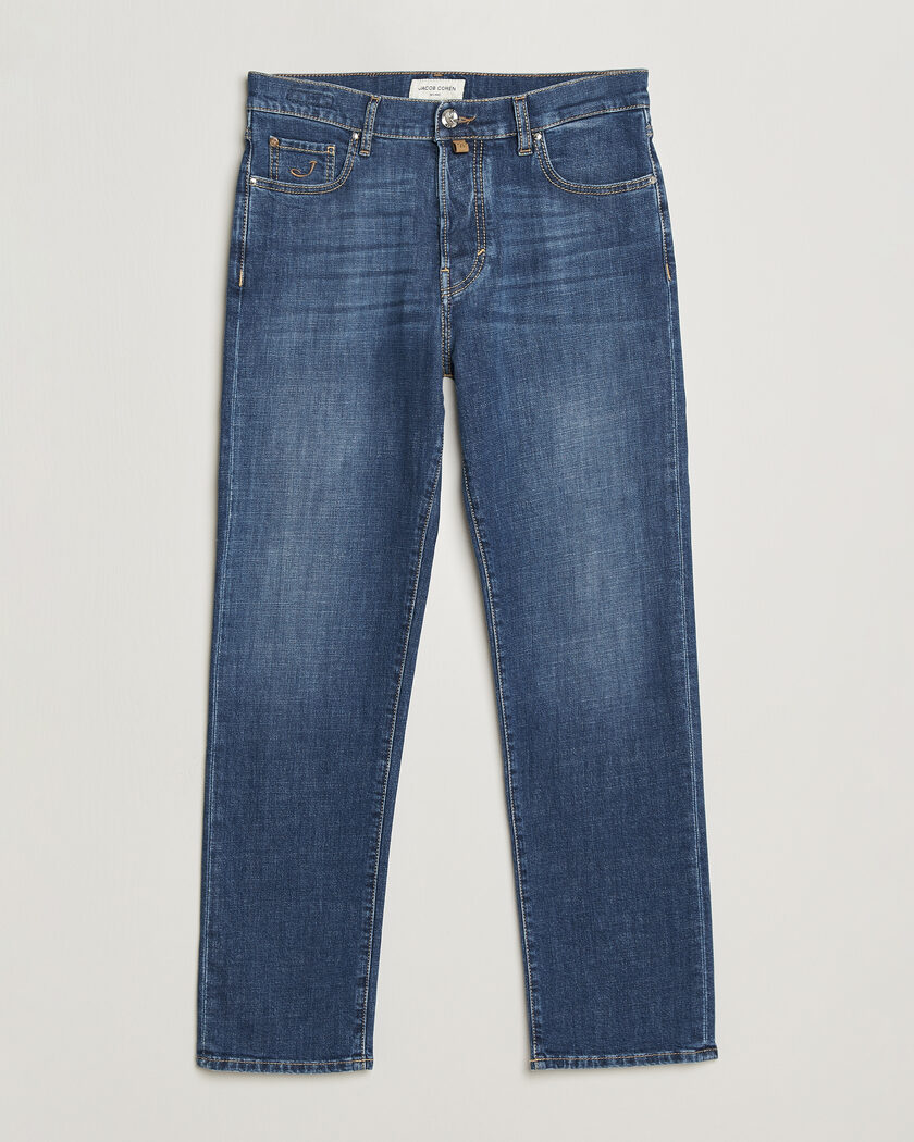 Jacob Cohën Edos Regular Straight Fit Stretch Jeans Mid Blue – Bleu