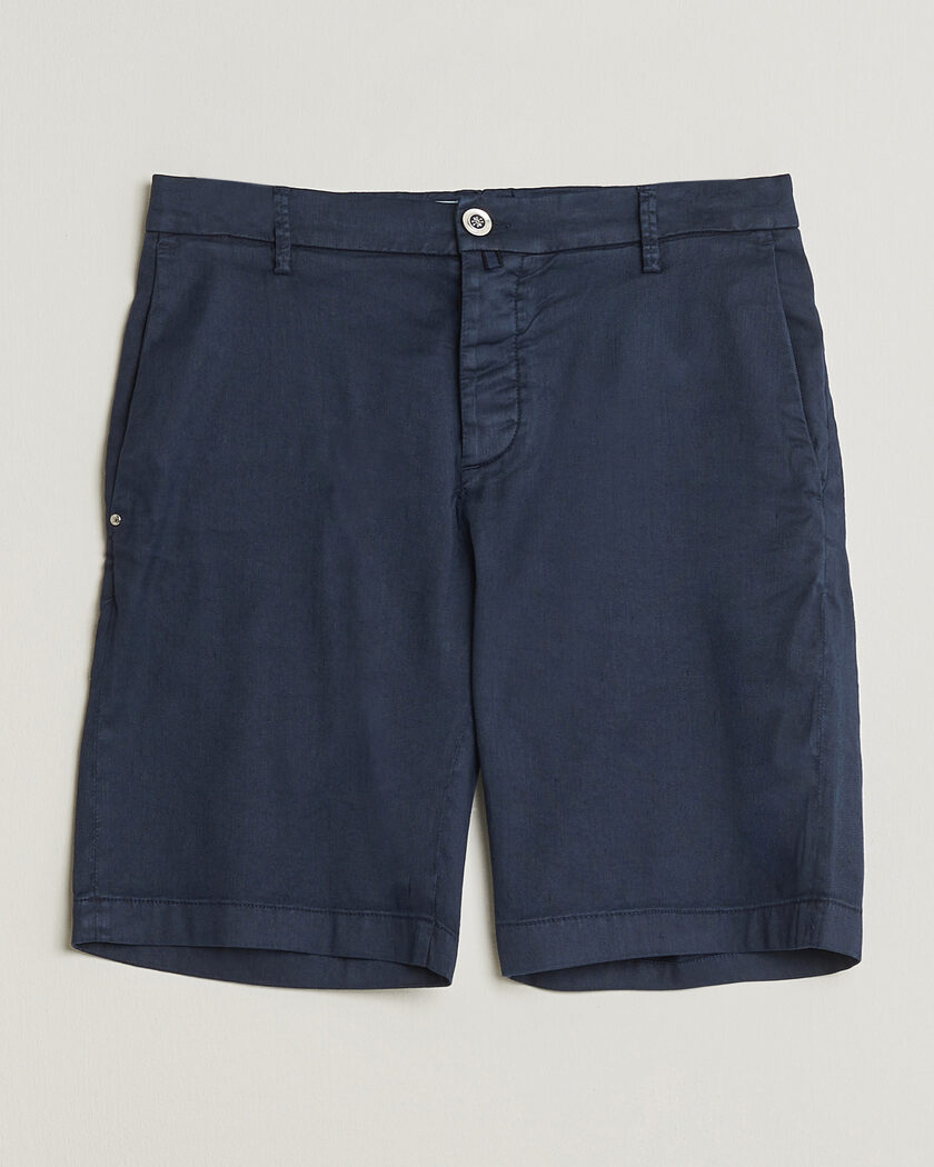 Jacob Cohën George Stretch Linen Shorts Navy – Bleu