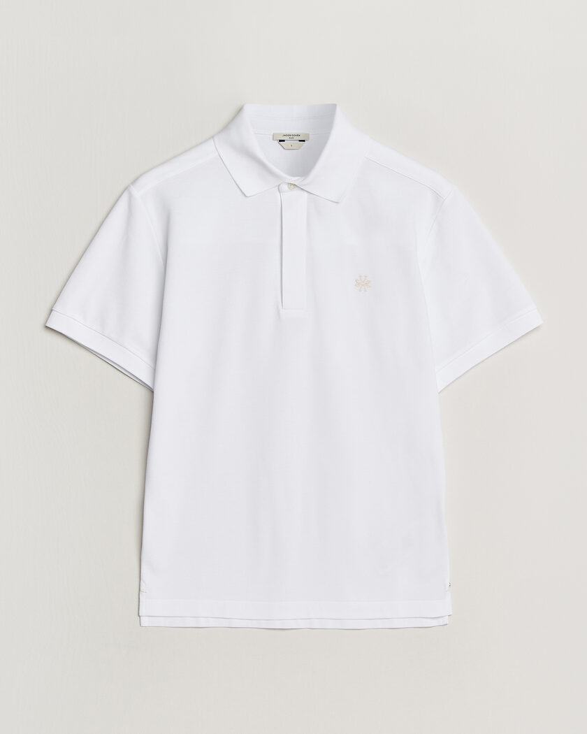 Jacob Cohën Cotton Polo Piquet Optical White – Blanc