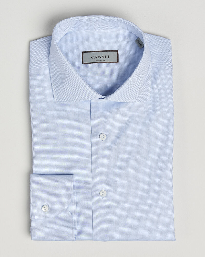 Canali Slim Fit Oxford Shirt Light Blue – Bleu