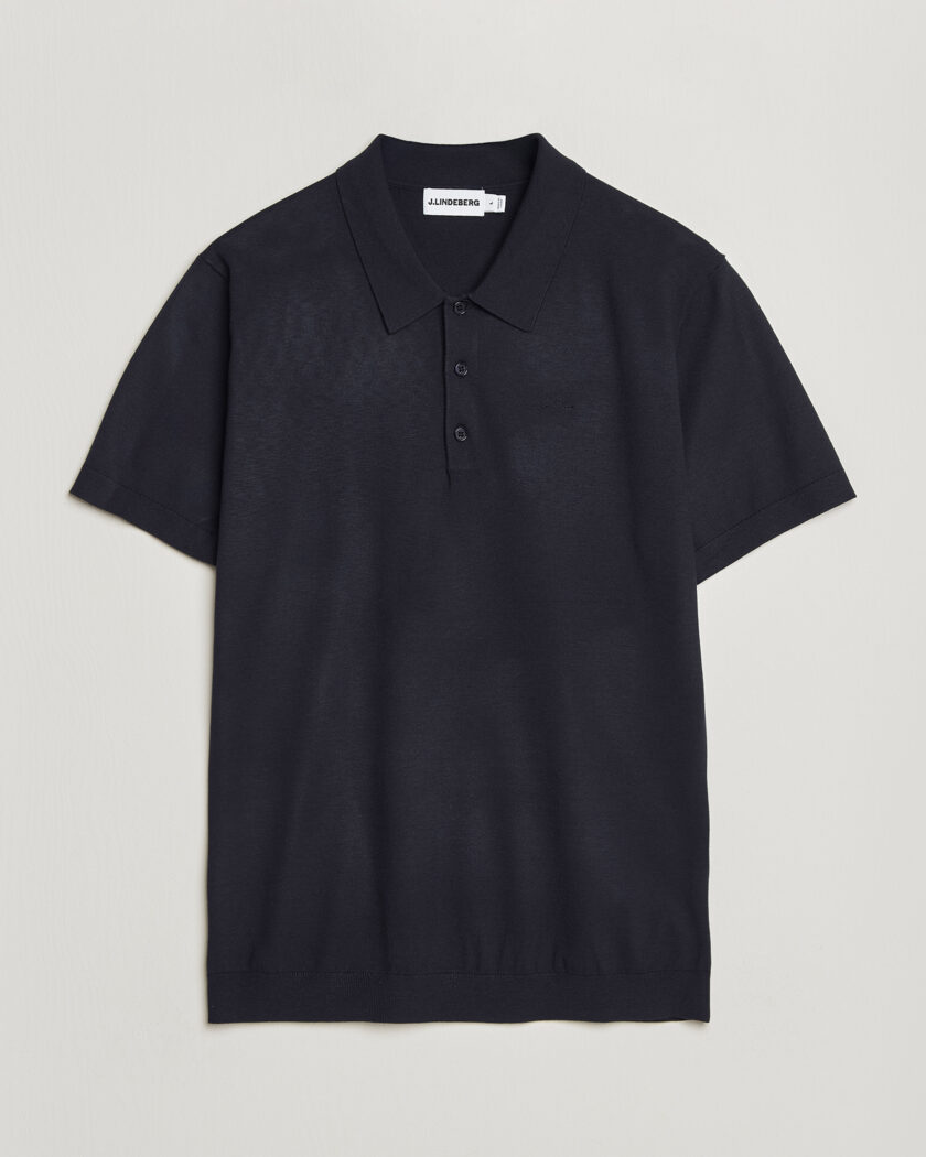 J.Lindeberg Ridge Knitted Polo JL Navy – Bleu