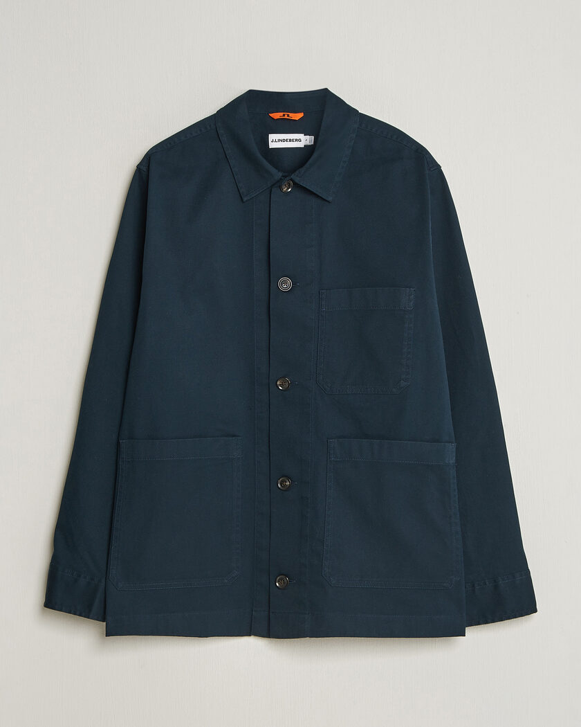 J.Lindeberg Easton Cotton Overshirt JL Navy – Bleu