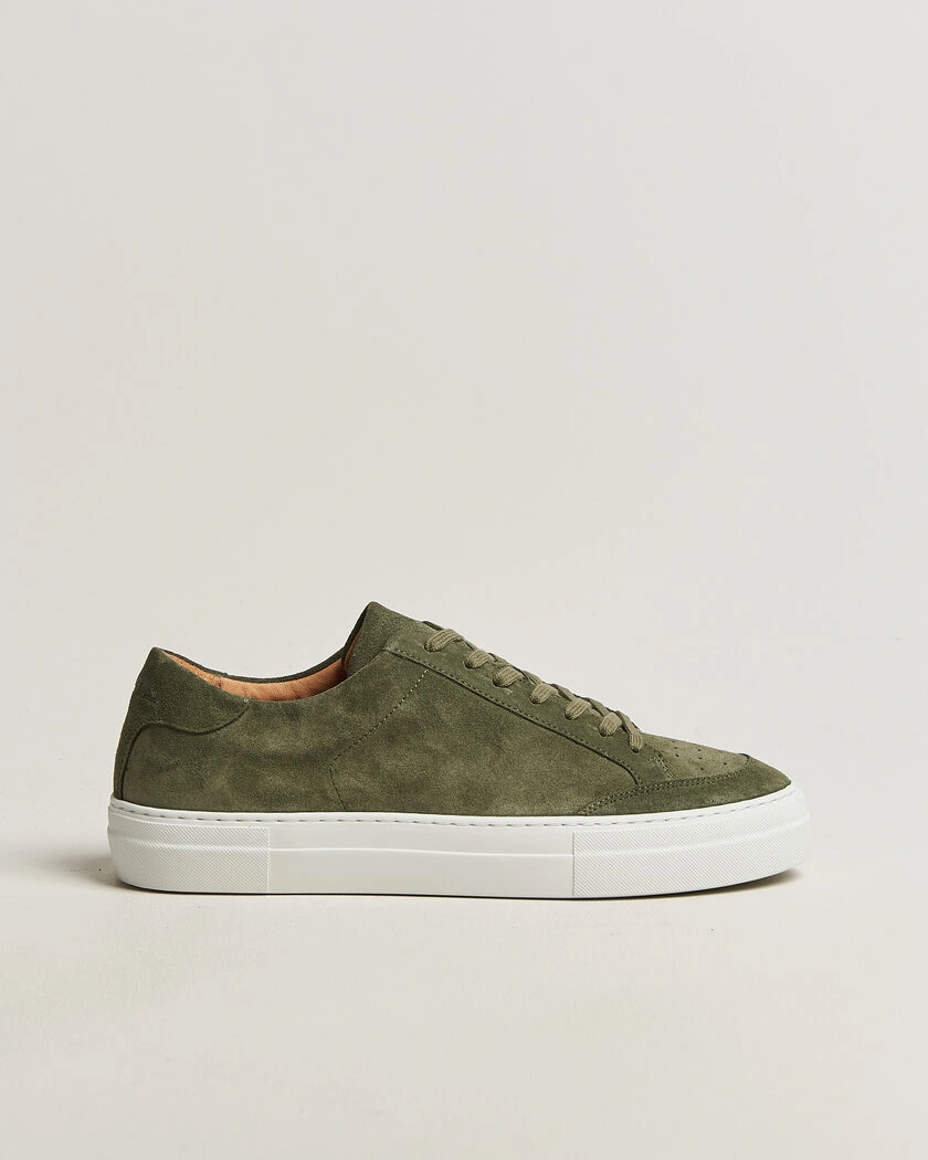 J.Lindeberg Art Signature Suede Sneaker Kalamata – Vert