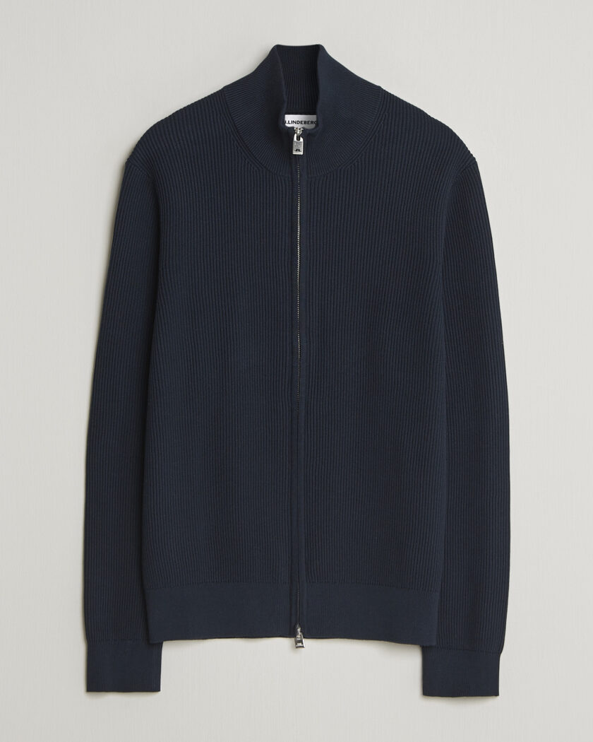 J.Lindeberg Alexis Full Zip Cardigan JL Navy – Bleu