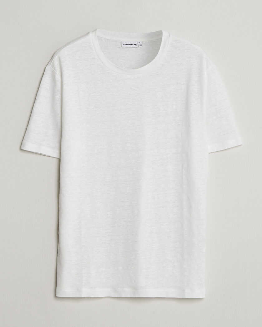 J.Lindeberg Coma Linen T-Shirt White – Blanc