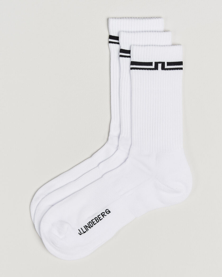 J.Lindeberg Johnson 3-Pack Socks White – Blanc