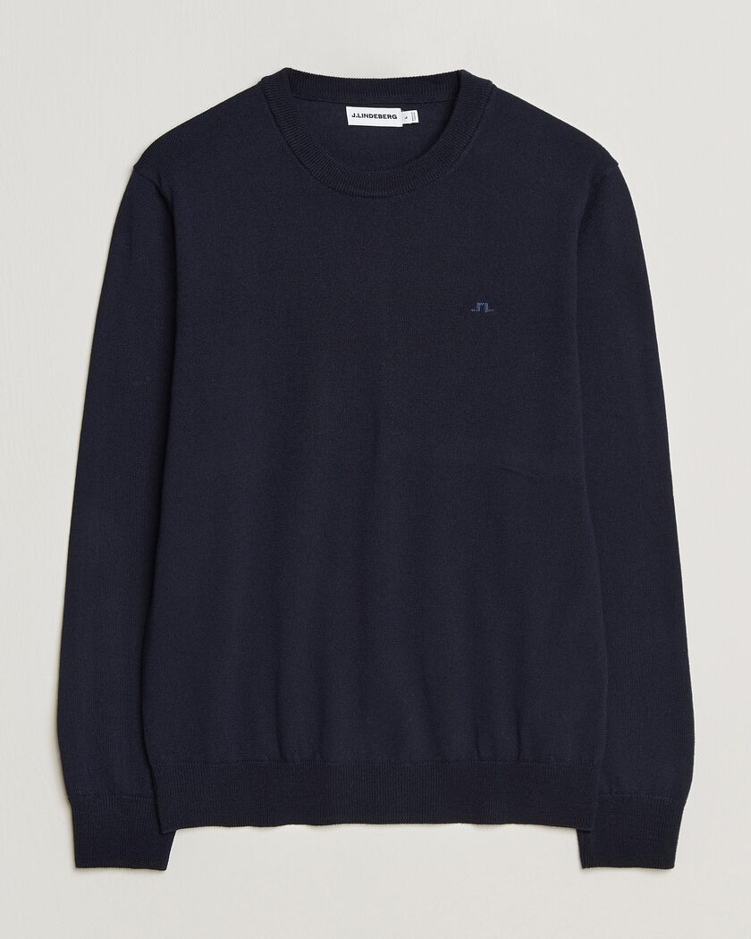 J.Lindeberg Keane Merino Crew Neck Pullover JL Navy – Bleu