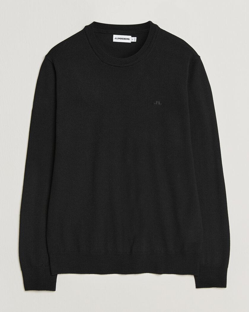 J.Lindeberg Keane Merino Crew Neck Pullover Black – Noir