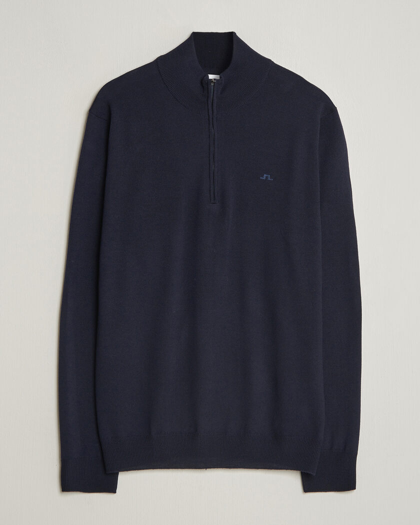 J.Lindeberg Kiyan Merino Half Zip JL Navy – Bleu