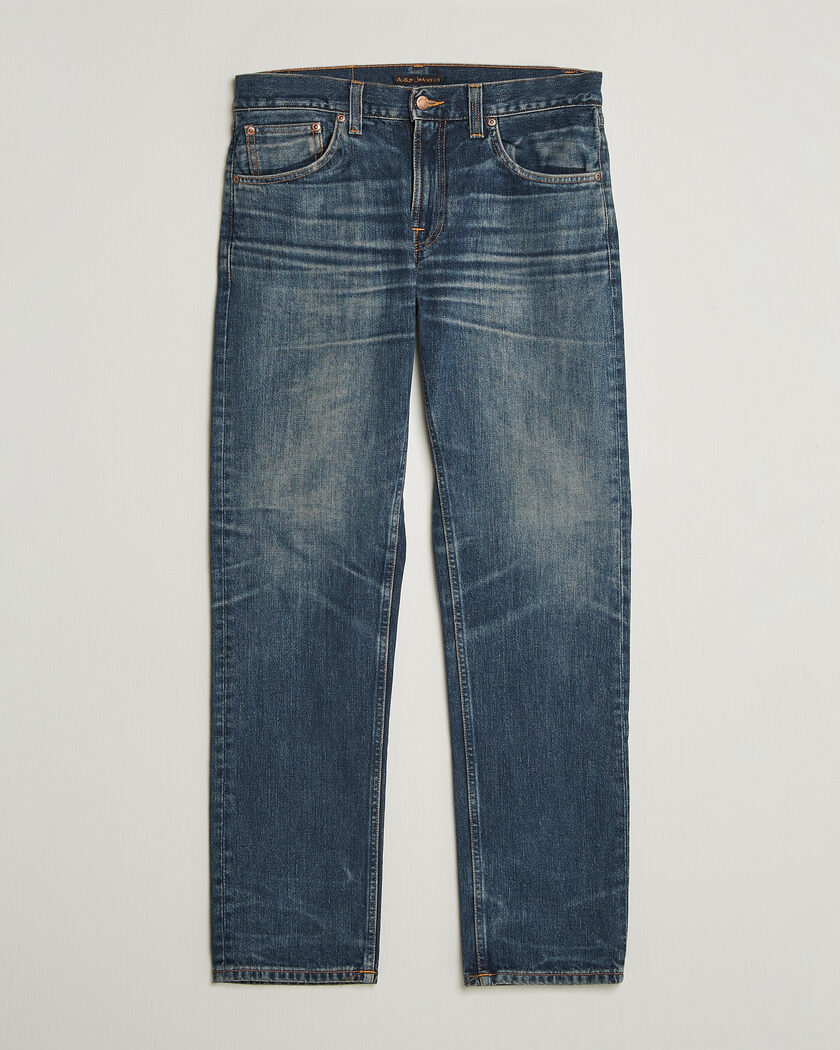 Nudie Jeans Gritty Jackson Jeans Sand Tracks – Bleu