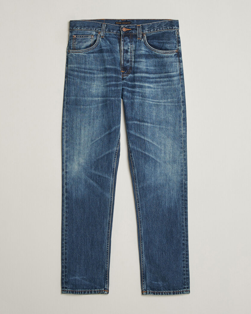 Nudie Jeans Steady Eddie II Jeans Muted Tracks – Bleu