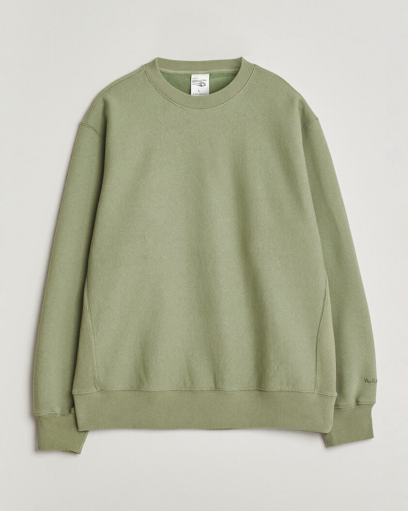 Nudie Jeans Hasse Crew Neck Sweatshirt Green – Vert