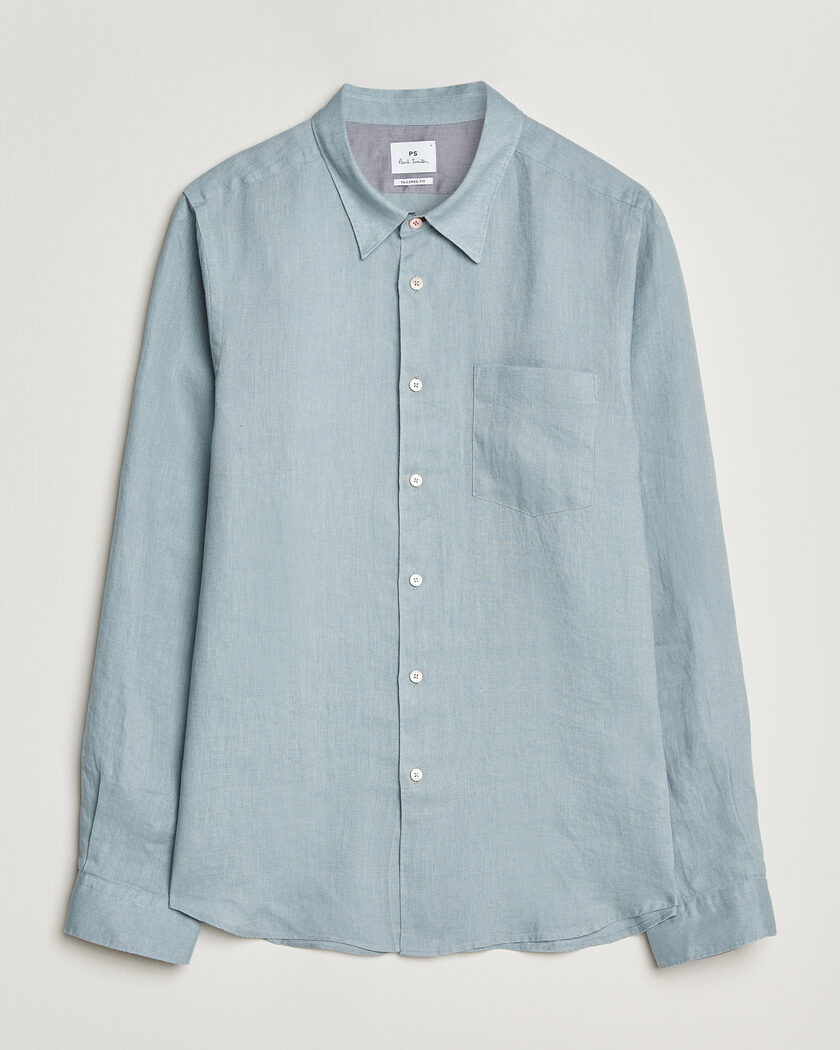PS Paul Smith Tailored Fit Linen Shirt Light Blue – Bleu