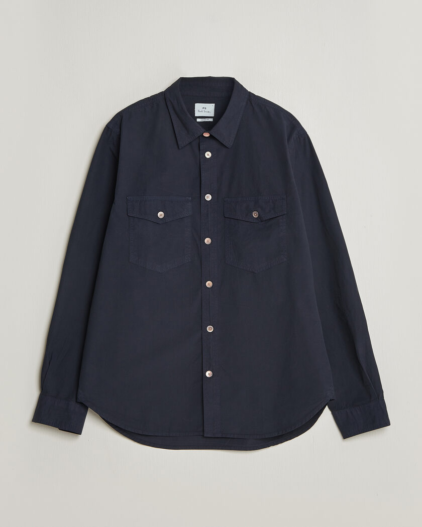 PS Paul Smith Cotton Pocket Overshirt Navy – Bleu