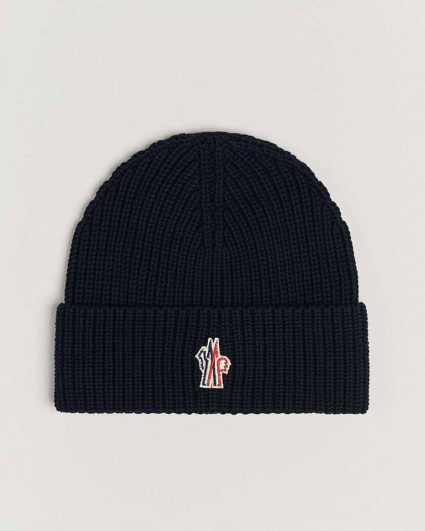 Moncler Grenoble Rib Beanie Navy – Bleu