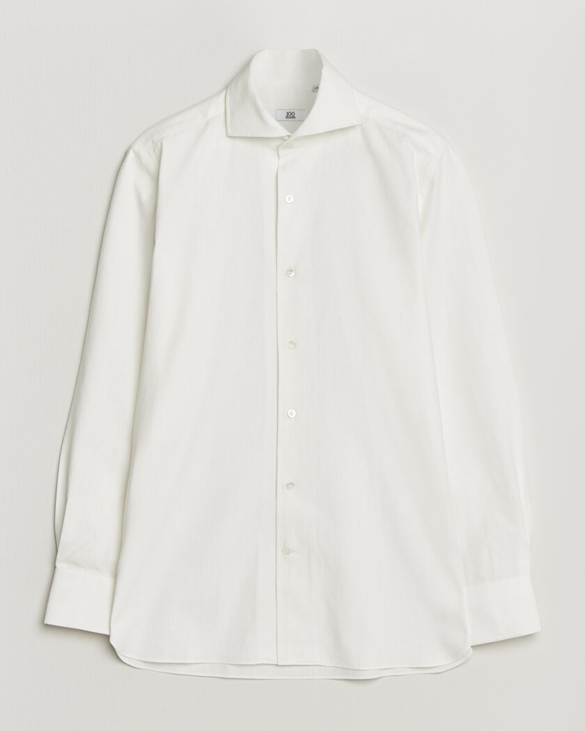 100Hands Washed Japanese Denim Shirt Off White – Blanc