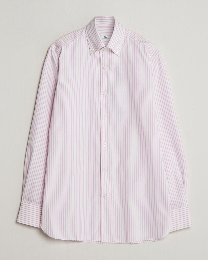 100Hands Washed Striped Oxford Shirt Lavender – Violet