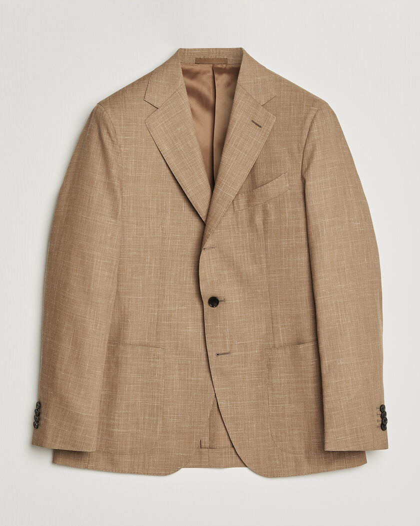 Caruso Aida Wool/Silk Blazer Brown – Marron