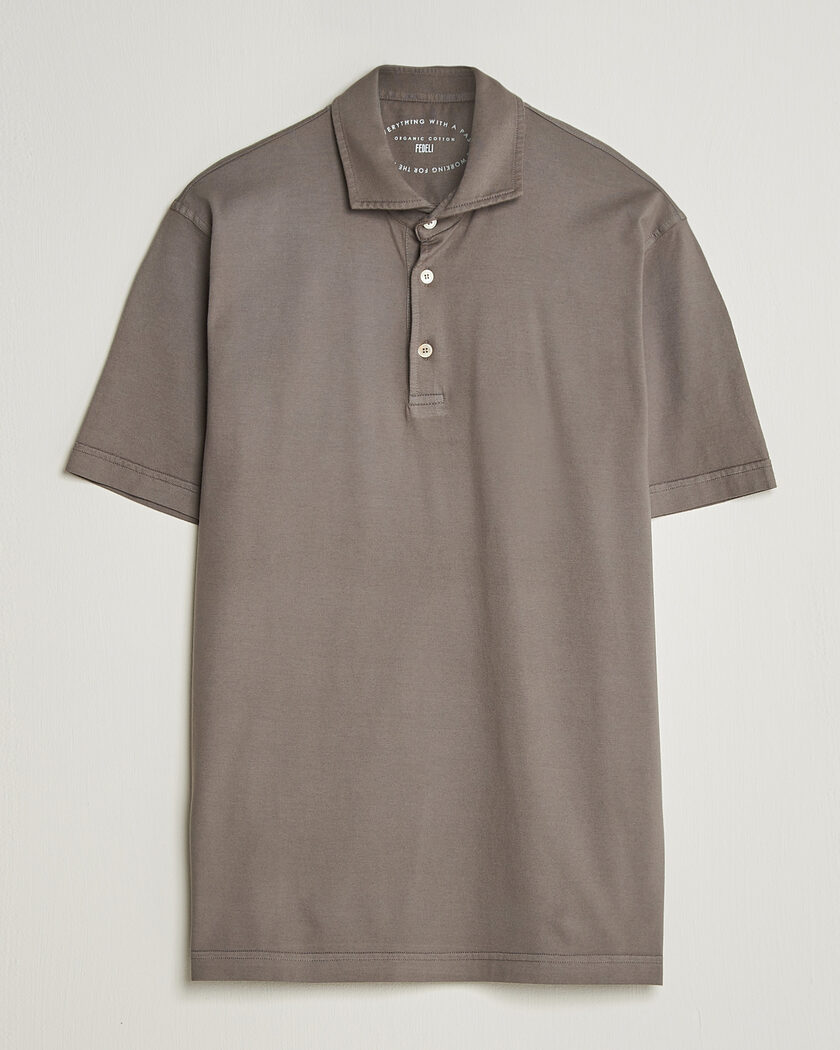 Fedeli Zero Organic Cotton Polo Taupe – Marron