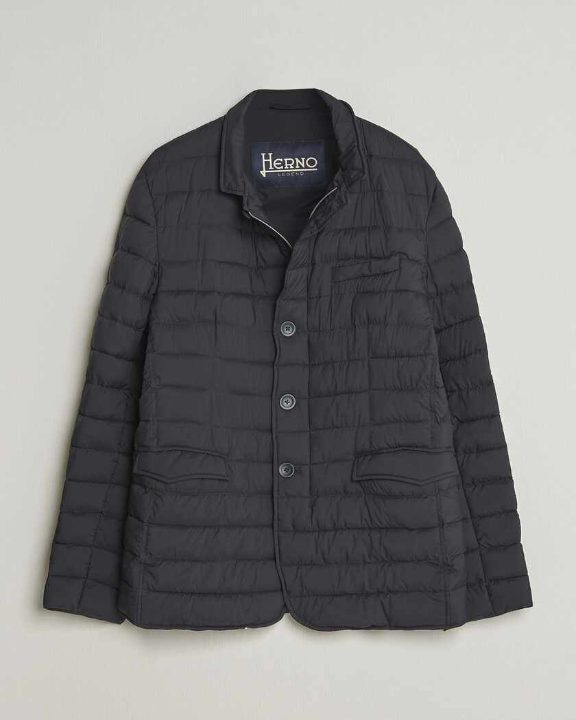 Herno Nuage Matt Nylon Blazer Navy – Bleu