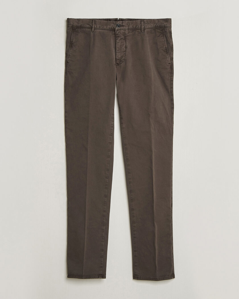  Incotex Slim Fit Garment Dyed Slacks Dark Brown – Marron