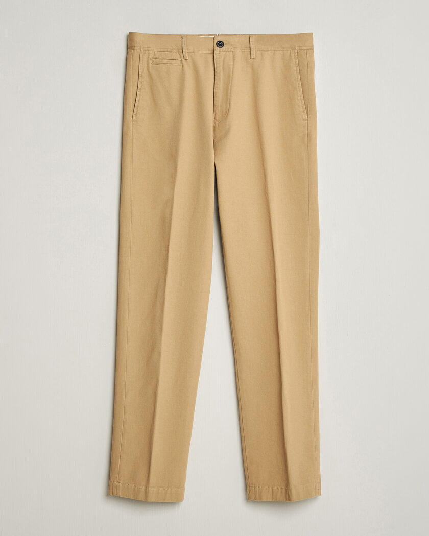 Incotex Regular Fit Uniform Cotton Slacks Khaki – Marron