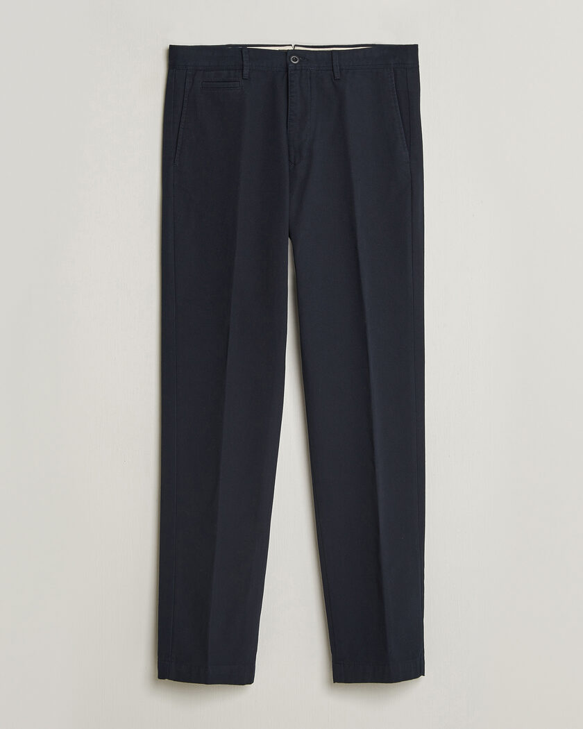 Incotex Regular Fit Uniform Cotton Slacks Navy – Bleu
