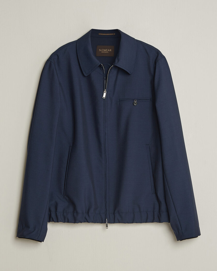 Incotex Primo Wool Shirt Jacket Navy – Bleu