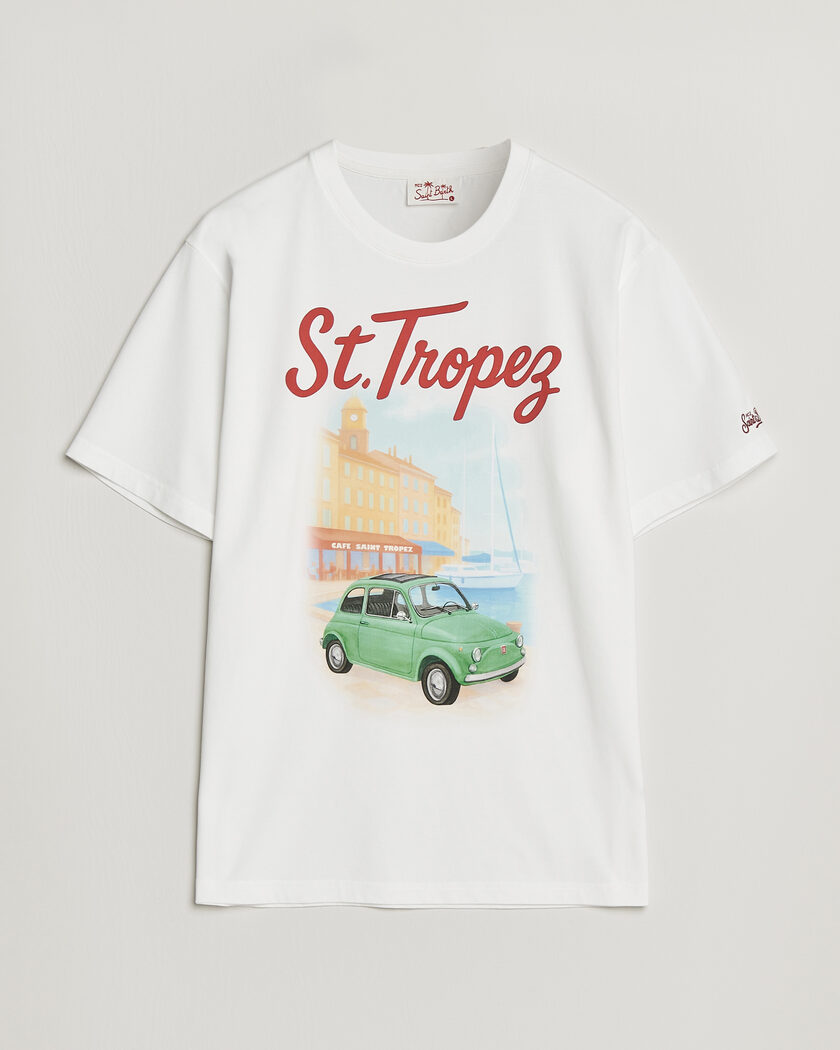 MC2 Saint Barth Printed Cotton T-Shirt St Tropez Car – Blanc