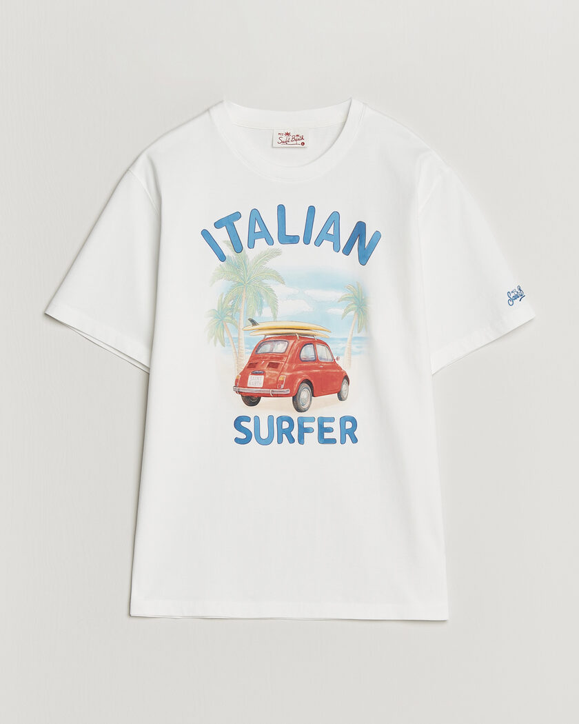MC2 Saint Barth Printed Cotton T-Shirt Italian Surfer – Blanc