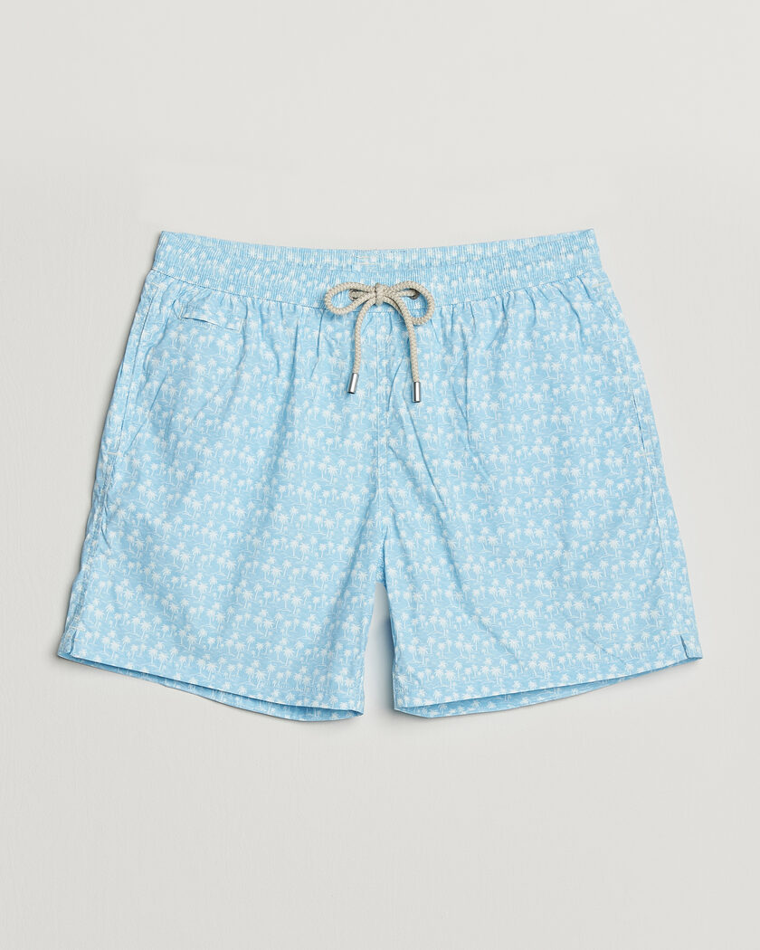 MC2 Saint Barth Printed Swim Shorts Blue Palms – Bleu