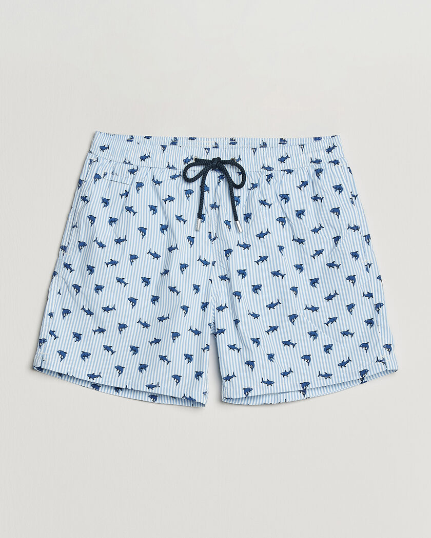 MC2 Saint Barth Printed Swim Shorts Blue Sharks – Bleu