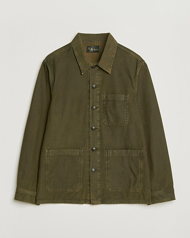 RRL Asher Overshirt Washed Brown – Marron