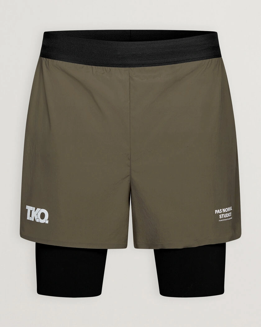 Pas Normal Studios TKO Balance 2-in-1 Shorts Dark Stone – Marron