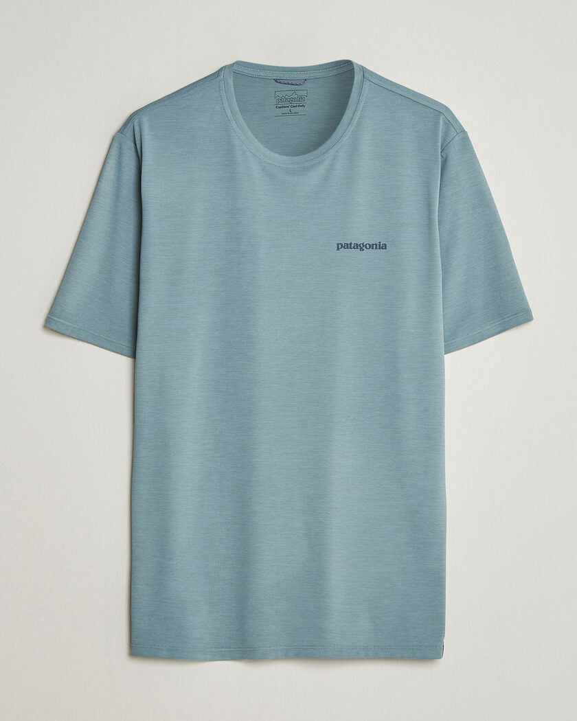 Patagonia Cap Cool Daily Logo T-Shirt Blue Sage – Bleu