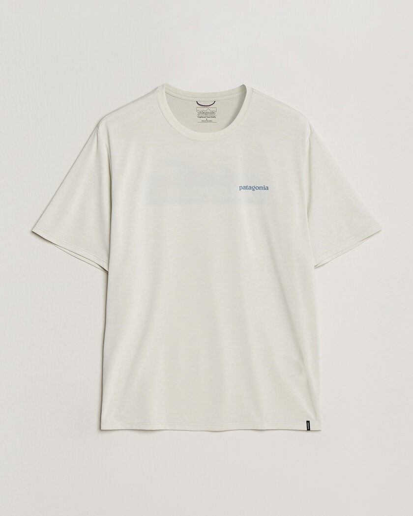 Patagonia Cap Cool Daily Logo T-Shirt Dyno White – Blanc
