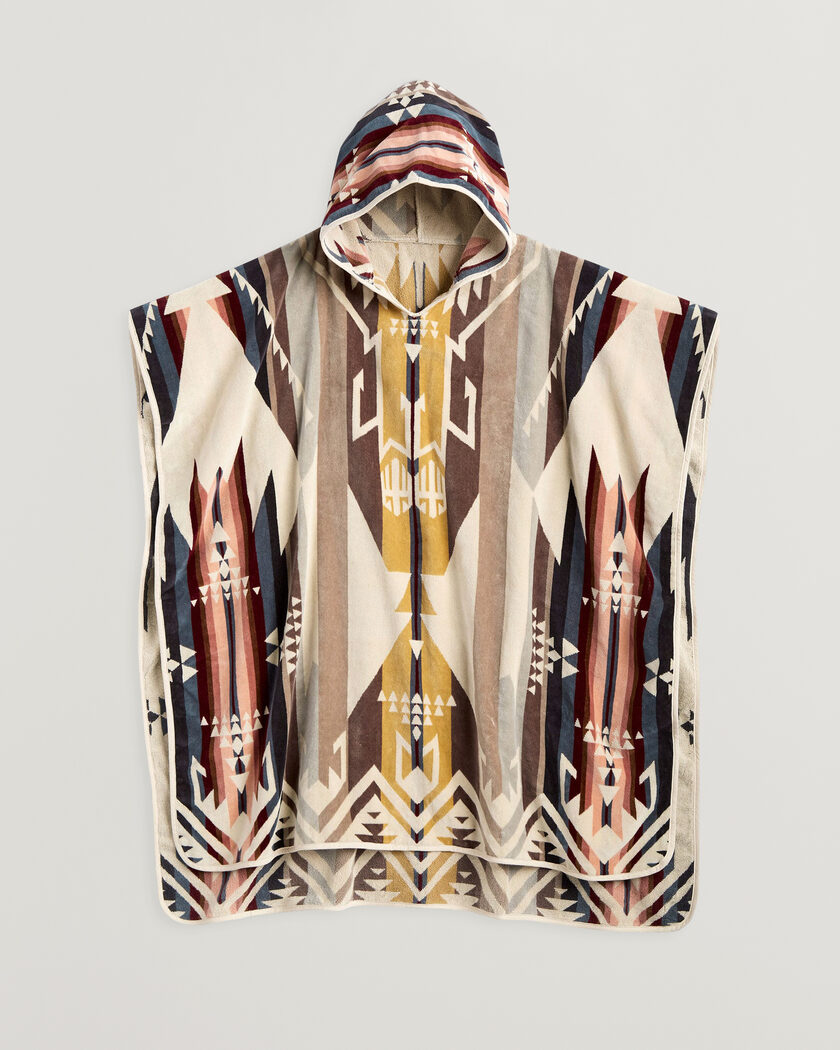 Pendleton Jacquard Hooded Towel White Sands Tan – Multicolore