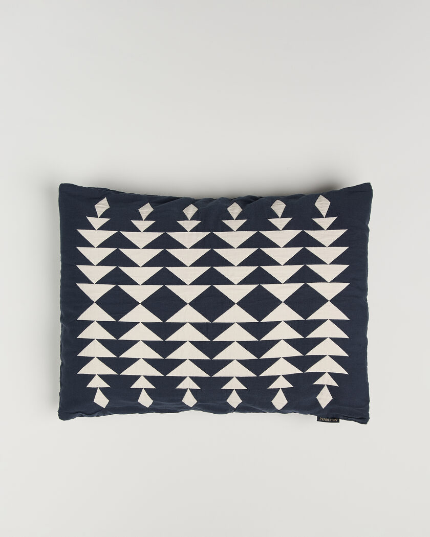 Pendleton Organic Cotton Matelasse Pillow Midnight Nova – Bleu